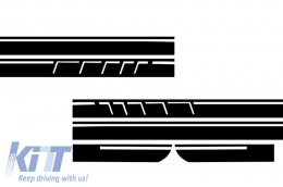 Autocollant latral vinyle Noir mat pour MERCEDES W117 C117 X117 13-16 W176 12+-image-6020227
