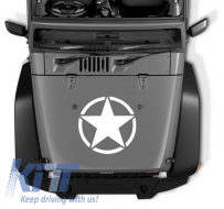 Autocollant Star Universal pour Jeep Wrangler JK Camion ou autres voitures Blanc-image-6023859