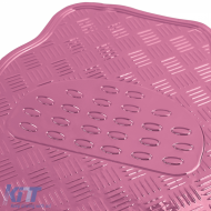Autogummimatten-Set 4 Stück Aluminium-Rautenmuster Universal Chrom Rosa-image-6190484
