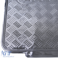 Autogummimatten-Set 4 Stück Aluminium-Rautenmuster Universal Chrom Carbon-image-6194563