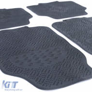 Autogummimatten-Set 4 Stück Aluminium-Riffelblech-Optik Universal Chrom-image-6202961