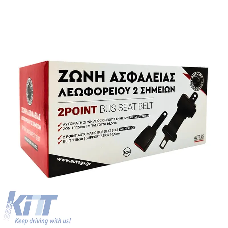 Automatic Seat Belt 2 Points suitable for Bus Auto GS 20629 1 Pc