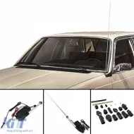 image-3-Automatische elektrische einziehbare Antenne chrom für Fahrzeug universell 12V