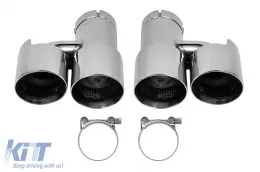 image-69-AutoPro universal chrome double exhaust tips set, left and right, model 2