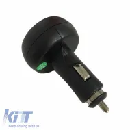 Autós voltmérő, hőmérő és USB töltő 3in1, piros és kék kijelzővel 99103-image-6297507