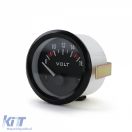 Auxiliary Instrument Voltmeter 52mm Youngtimer Classic Schwarz-image-6197616