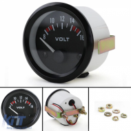 Auxiliary Instrument Voltmeter 52mm Youngtimer Classic Schwarz-image-6197620