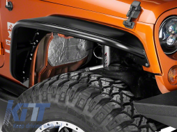 Avant Élargisseurs d'ailes Acier Tube Concasseur pour Jeep Wrangler Rubicon JK 07-17-image-6022408