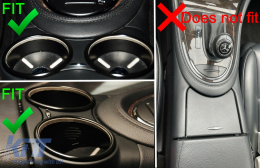 Avant Porte-gobelet double Convient pour Mercedes CLS C219 W219 2003-2010 gris-image-6086812