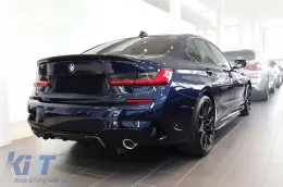 Avisa hátsó lökhárító védő BMW 3-as G20 sedan M csomaghoz 2018-2022, fekete lakk-image-6129726