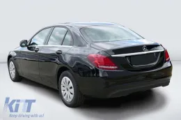 Avisa hátsó lökhárító védő Mercedes C-osztály W205, AMG sedan 2014-2019, 2019 utáni, fekete lakk-image-6129732