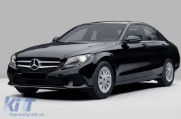 Avisa hátsó lökhárító védő Mercedes C-osztály W205, AMG sedan 2014-2019, 2019 utáni, fekete lakk-image-6129733