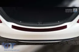 Avisa hátsó lökhárító védő Mercedes C-osztály W205 sedan 2014-től, karbon szín-image-6129768