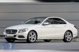 Avisa hátsó lökhárító védő Mercedes C-osztály W205 sedan 2014-től, karbon szín-image-6129770