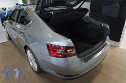Avisa hátsó lökhárító védő Skoda Superb Liftback 2015-2019, 2019 utáni modellekhez, króm-image-6211587