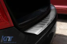 Avisa Heckstoßstangenprotektor geeignet für Mercedes C-Klasse W204 Kombi, A Design 2007-2011, Chrom-image-6129587