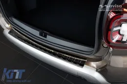 Avisa Heckstoßstangenprotektor geeignet für Dacia Duster 2017-2021, nach 2021, schwarz lackiert-image-6129719