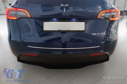Avisa Heckstoßstangenprotektor geeignet für Tesla Model Y nach 2020, Chrom-image-6211682