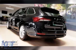 Avisa Heckstoßstangenprotektor geeignet für Skoda Octavia Combi nach 2019, Octavia RS nach 2020, schwarze Lackierung-image-6211963