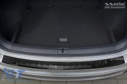 Avisa protector suitable for rear bumper of Mazda Volkswagen Tiguan, R-line 2015-2020, after 2020, eHybrid after 2020, Allspace 2017-2020, after 2020, carbon color-image-6211995