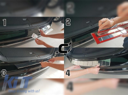 Avisa rear bumper protector suitable for BMW X6 (2014–2019), chrome-image-6236156