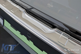 Avisa rear bumper protector suitable for Dacia Spring hatchback after 2021 with 5 doors, chrome-image-6211642