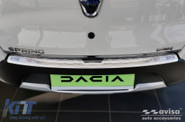 Avisa rear bumper protector suitable for Dacia Spring hatchback after 2021 with 5 doors, chrome-image-6211644