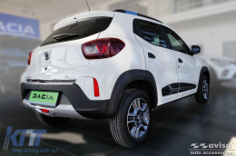 Avisa rear bumper protector suitable for Dacia Spring hatchback after 2021 with 5 doors, chrome-image-6211645