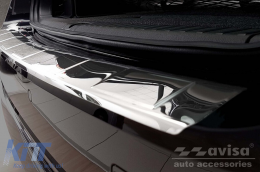 Avisa rear bumper protector suitable for Skoda Octavia Combi after 2019, Octavia RS after 2020, chrome-image-6211825