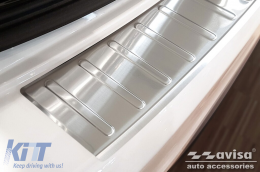 Avisa rear bumper protector suitable for Volvo V60 2010-2013, V60 Cross Country 2010-2018, chrome-image-6211745