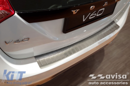 Avisa rear bumper protector suitable for Volvo V60 2010-2013, V60 Cross Country 2010-2018, chrome-image-6211748