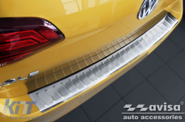 Avisa rear bumper protector suitable for Volkswagen Golf 7 hatchback 2012-2017, 2017-2019 with 3 or 5 doors, chrome-image-6211716