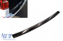 Avisa rear bumper protector suitable for Volkswagen Transporter T6, T6.1, Caravelle T6, T6.1 2015-2019, after 2019, with one rear door, black lacquer-image-6211856