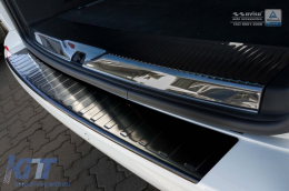 Avisa rear bumper protector suitable for Volkswagen Transporter T6, T6.1, Caravelle T6, T6.1 2015-2019, after 2019, with one rear door, black lacquer-image-6211858