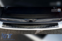 Avisa rear bumper protector suitable for Volkswagen Transporter T6, T6.1, Caravelle T6, T6.1 2015-2019, after 2019, with one rear door, black lacquer-image-6211859