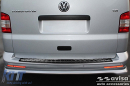 Avisa Stoßstangenprotektor geeignet für Volkswagen Transporter T5 Multivan, Caravelle 2003-2015 mit zwei hinteren Türen und nach oben öffnendem Kofferraum, Transporter T6 2015-2019, nach 2019, mit zwe-image-6212012