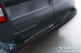Avisa Stoßstangenprotektor geeignet für Volkswagen Transporter T5 Multivan, Caravelle 2003-2015 mit zwei hinteren Türen und nach oben öffnendem Kofferraum, Transporter T6 2015-2019, nach 2019, mit zwe-image-6212013