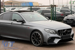 B Design Spoiler geeignet für A Design Frontschürze geeignet für Mercedes E-Klasse W213, S213 2016-2020, glänzend schwarz-image-6139609