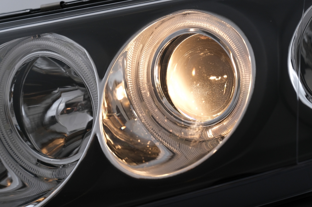 Farurile Angel Eyes potrivite pentru Skoda Fabia I (12.1999-2008) Negru (cod: HLSKFAB) thumb 7