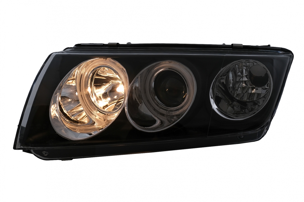 Farurile Angel Eyes potrivite pentru Skoda Fabia I (12.1999-2008) Negru (cod: HLSKFAB) thumb 8