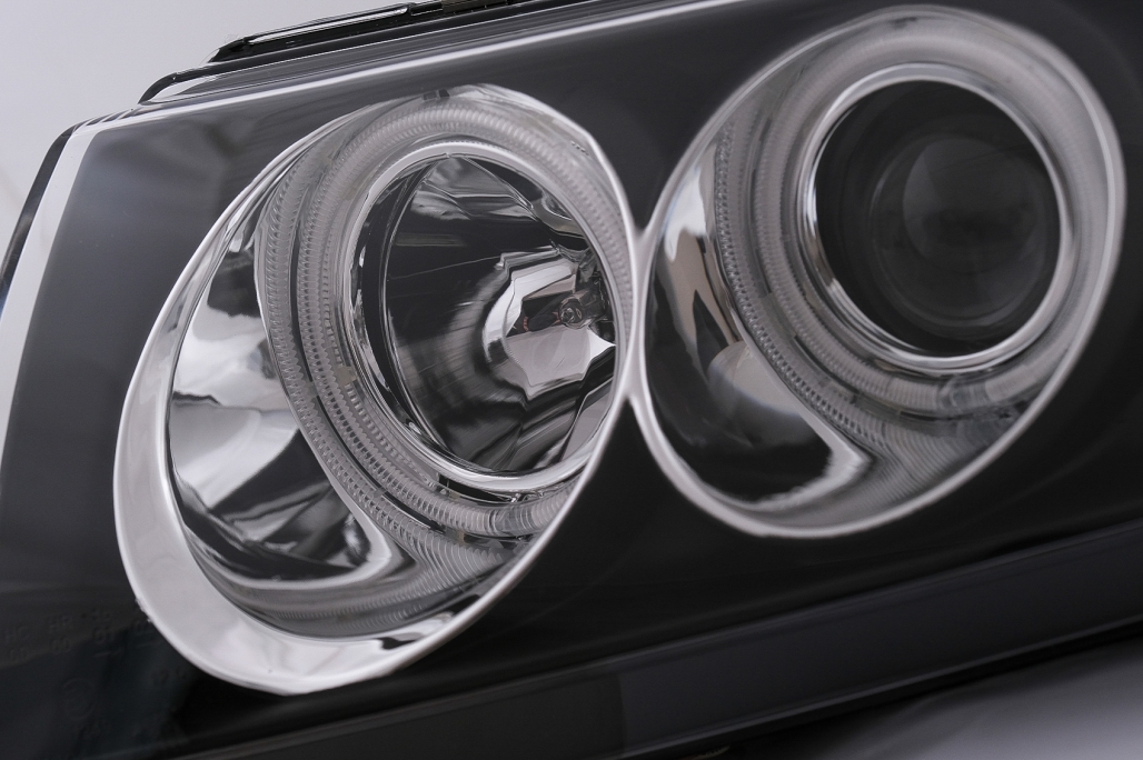 Farurile Angel Eyes potrivite pentru Skoda Fabia I (12.1999-2008) Negru (cod: HLSKFAB) thumb 14