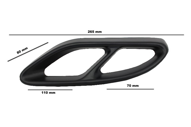 Tobe cu muflă neagră Acoperite potrivite pentru Mercedes C-Class W205 S65 E65 GLE W166 X166 GLC W253 Sport Design (Cod: MTMBAMGB) thumb 3