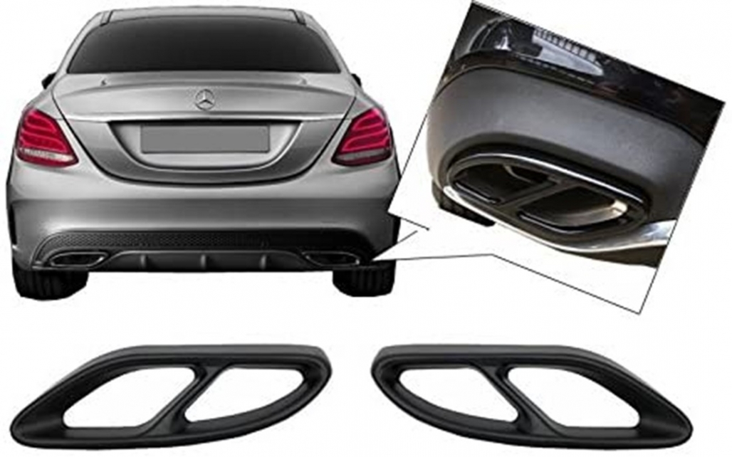 Tobe cu muflă neagră Acoperite potrivite pentru Mercedes C-Class W205 S65 E65 GLE W166 X166 GLC W253 Sport Design (Cod: MTMBAMGB) thumb 7