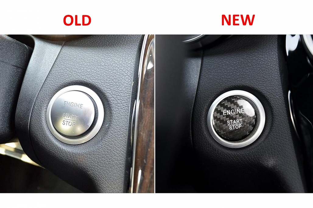 Copertă de pornire a motorului auto Acoperire interioară adecvată pentru Mercedes Clasa A W176 (2012-2017) Clasa B W246 (2012-2017) Clasa C W205 (2015-2017) W204 (2008-2014) Real Carbon (Cod: ENSWPWRCFR) thumb 7