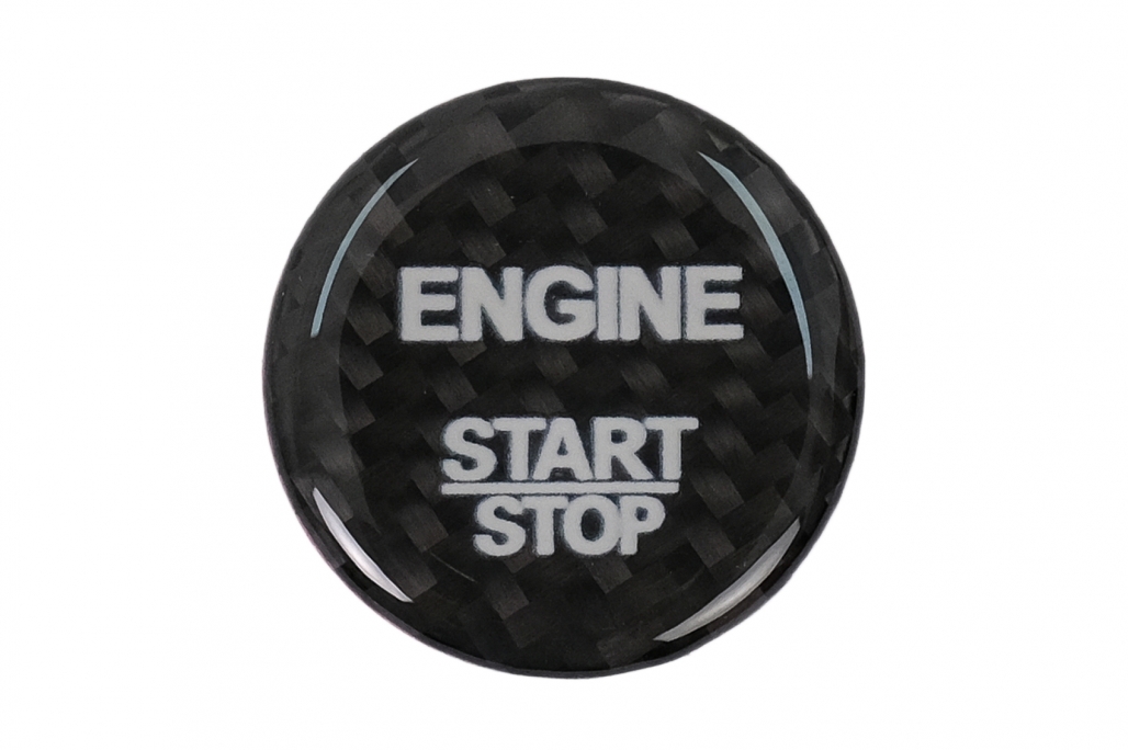 Copertă de pornire a motorului auto Acoperire interioară adecvată pentru Mercedes Clasa A W176 (2012-2017) Clasa B W246 (2012-2017) Clasa C W205 (2015-2017) W204 (2008-2014) Real Carbon (Cod: ENSWPWRPB) (1/3)