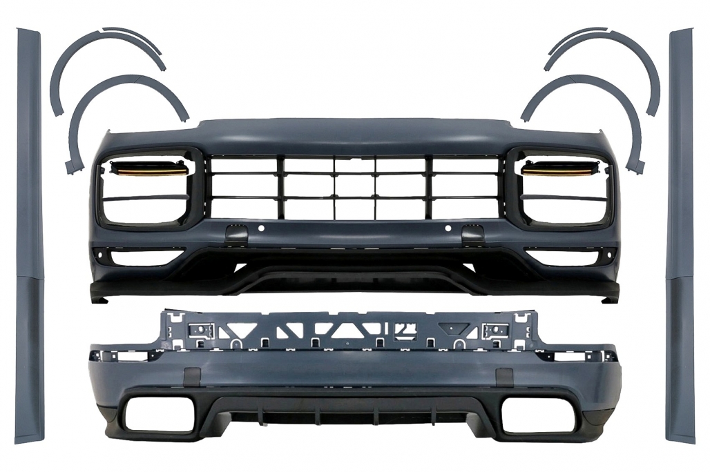 Kit complet pentru corpuri adecvat pentru Porsche Cayenne 9Y0 (2018-UP) Conversie în Look Turbo & Aero (Cod: CBPOCY4) (1/51)