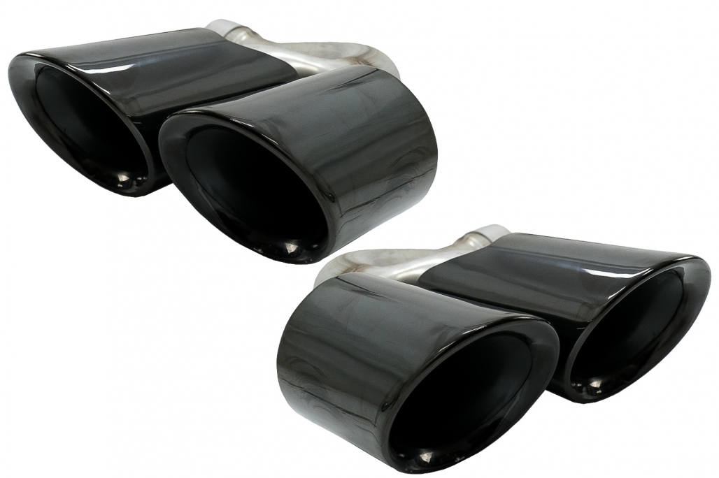 Tobe de eșapament de eșapament Quad adecvat pentru Porsche Cayenne 9Y0 SUV 3.0 (2018-UP) Actualizare la Cayenne S Black (Cod: TY-D058B) (1/12)