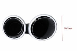 Tobe cu top de eșapament Potrivit pentru Porsche Cayenne 92A V6 V8 Diesel (05.2010-09.2014) GTS Proiectare argint mat (cod: TY-D054v6) thumb 4