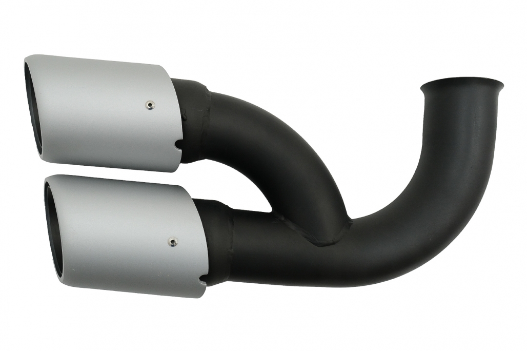 Tobe cu top de eșapament Potrivit pentru Porsche Cayenne 92A V6 V8 Diesel (05.2010-09.2014) GTS Proiectare argint mat (cod: TY-D054v6) thumb 7