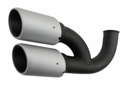 Tobe cu top de eșapament Potrivit pentru Porsche Cayenne 92A V6 V8 Diesel (05.2010-09.2014) GTS Proiectare argint mat (cod: TY-D054v6) thumb 8